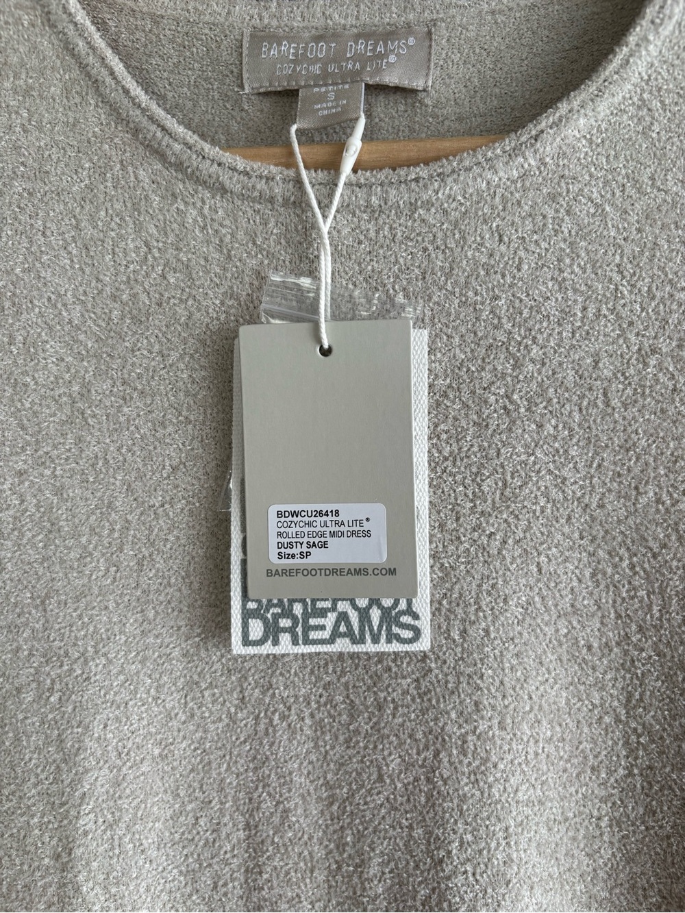 Barefoot Dreams Sleeveless Midi Dress in Dusty Sage - Picture 4 of 6
